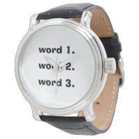 Create custom text simple three words expression