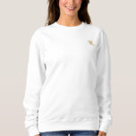 Create Custom Womens Gold Monogram Crewneck Embroidered Sweatshirt<br><div class="desc">Create your own custom, personalised, comfortable, plush, durable, womens embroidered monogram / initials long-sleeve classic crewneck sweatshirt. Simply type in your initial / monogram, to customise. Makes a great custom gift, for sister, daughter, mother, wife, girlfriend, grandma, godmother, goddaughter, grandmother, granddaughter, bride, bridesmaid, niece, cousin, aunt, mum, daughter in law,...</div>