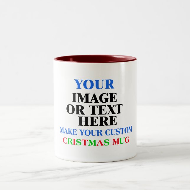 Create Custom Your Own Christmas MUG perfect gift (Center)