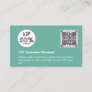 Create Customer VIP Discount Packaging QR Codes Enclosure Card