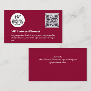 Create Customer VIP Discount Packaging QR Codes Enclosure Card
