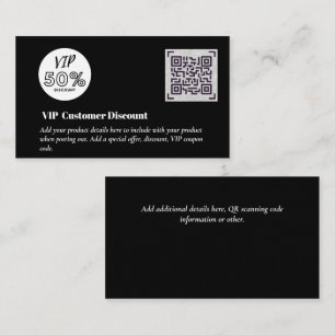 Create Customer VIP Discount Packaging QR Codes Enclosure Card