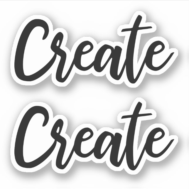 Create - elegant black script (Front)