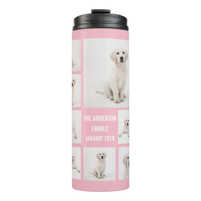 Create Family Photography Photo Collage 8 Photos Thermal Tumbler (Front)