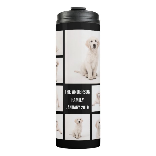 Create Family Photography Photo Collage 8 Photos Thermal Tumbler (Front)