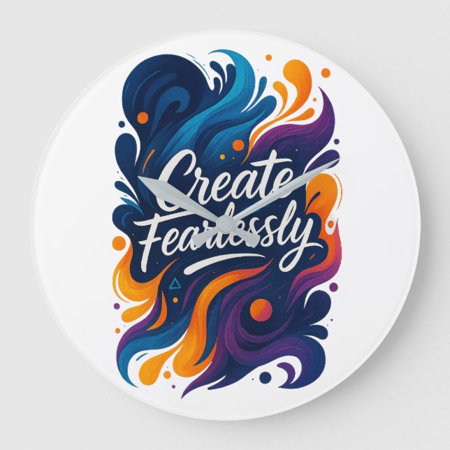 Create Fearlessly Wall Clock – Fearless Series (Front)