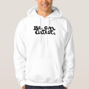 Create Freely: Handwritten Artistic Motto Hoodie