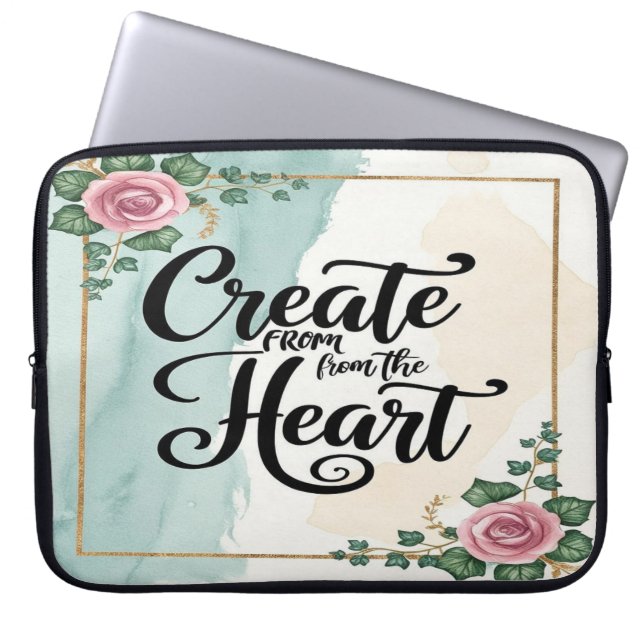 Create From The Heart option 3 Laptop Sleeve (Front)