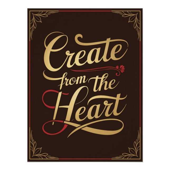 Create From The Heart Poster (Front)