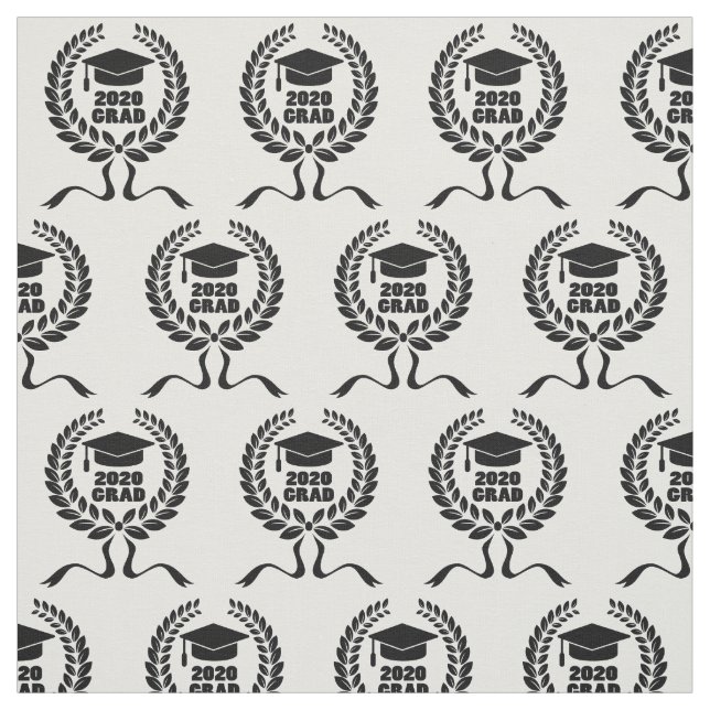 Create Graduation 2020 Laurel Wreath Pattern Fabric (Swatch)