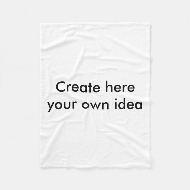 Create here your own idea - by Shirt to Design Fleece Blanket (Front)