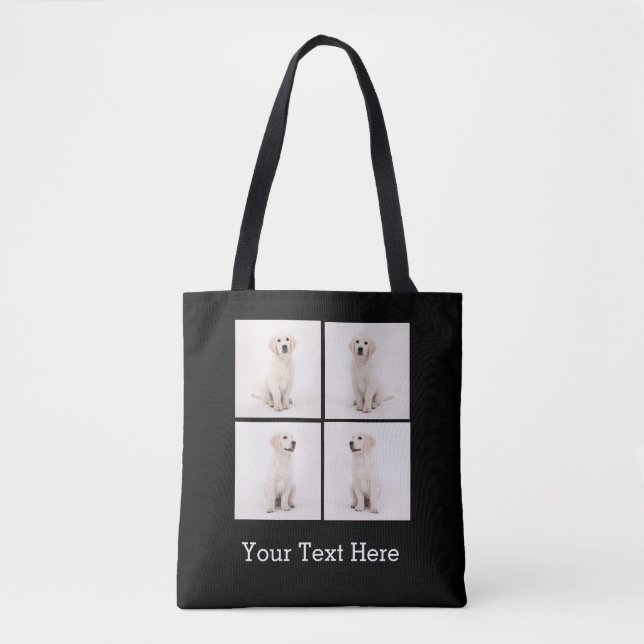 Create Instagram Family Photo Dog Cat Tote Bag (Front)