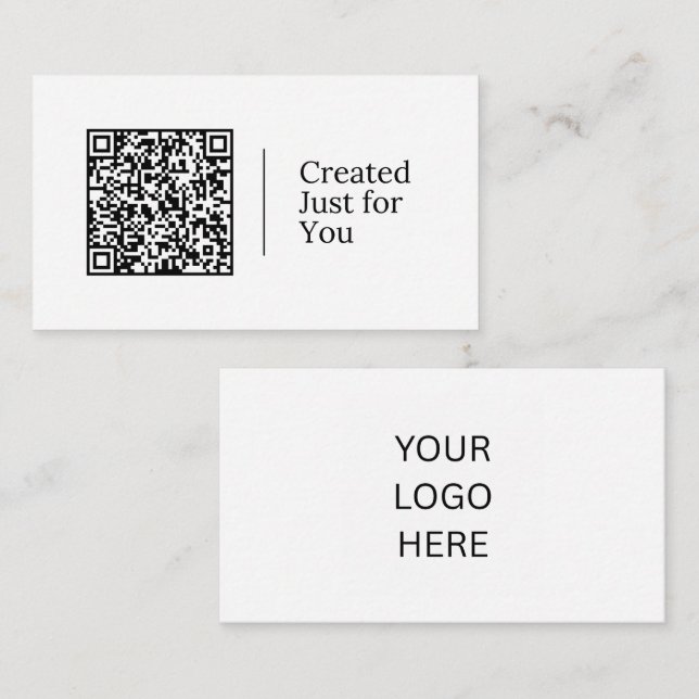 Create Just for You | Customisable QR code & Logo Business Card (Front/Back)