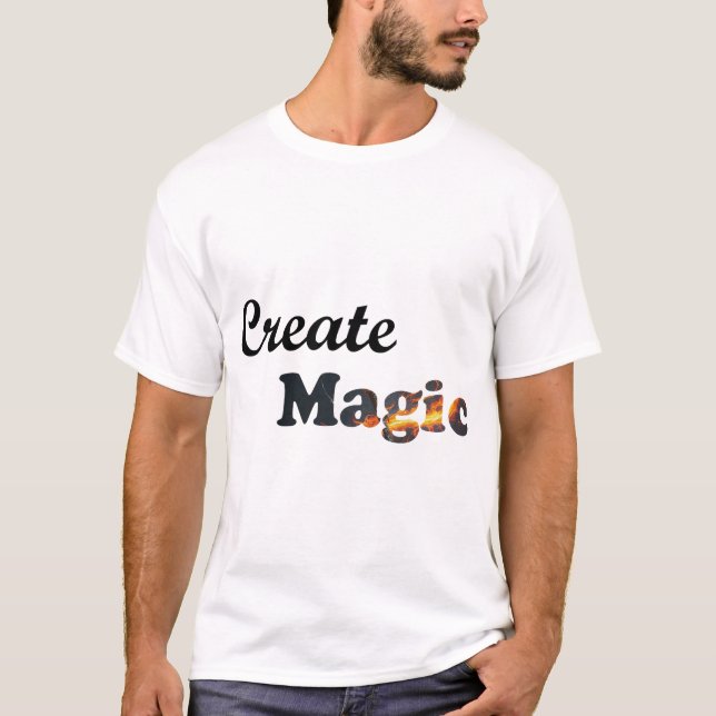 Create magic simple text design T-Shirt (Front)