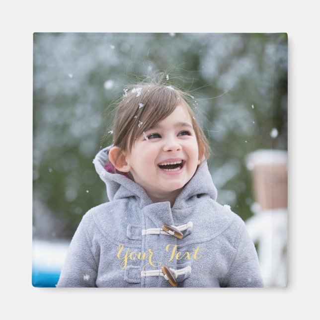 Create Make Custom Square Photo Fridge Dishwasher Magnet (Front)