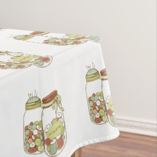 Create mason jar tablecloth