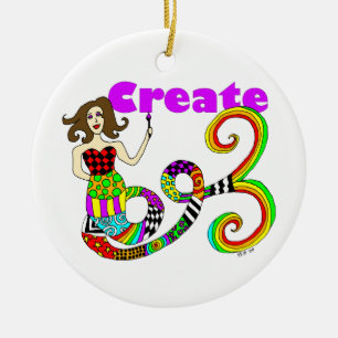 Create Mermaid Ceramic Ornament