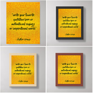 Create Modern Black and Gold Quote  Poster