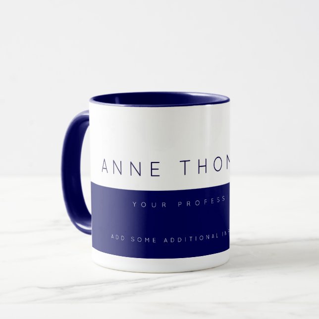 Create Modern Blue Custom Profession Mug (Front Left)