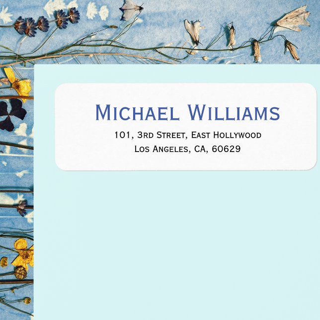 Create Modern Personalised Return Address Label (Create Modern Personalized Return Address Label)