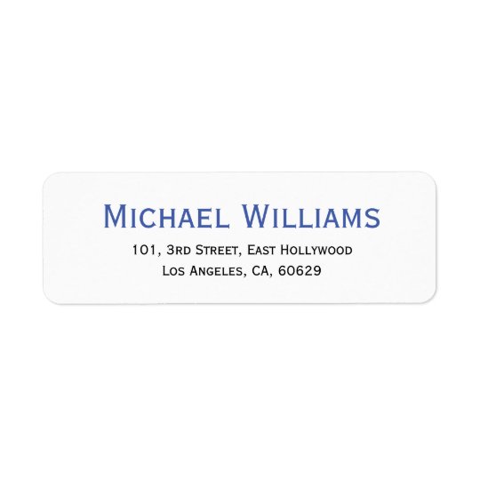Create Modern Personalised Return Address Label