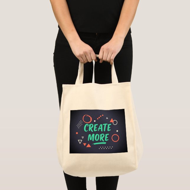 CREATE MORE Grocery Tote Bag (Front (Product))