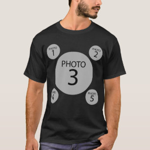 Create Original template 5 ROUND PHOTO COLLAGE T-Shirt