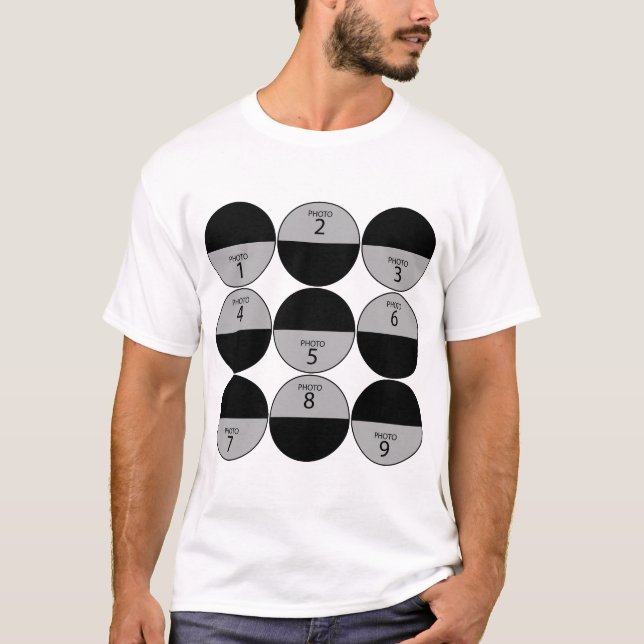 Create ORIGINAL TEMPLATE 9 photo T-Shirt (Front)