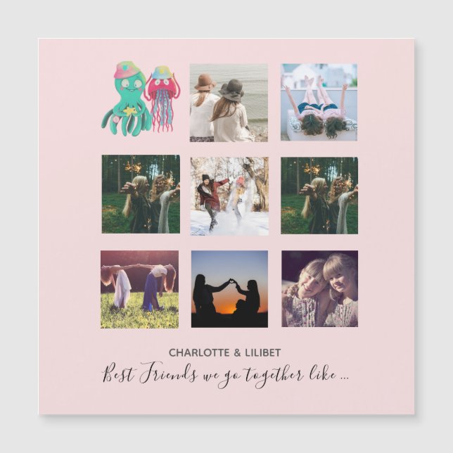 Create Own BFF Photo Collage gifts - Jellyfish Oct (Front)