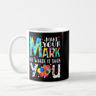 Create Own Colourful Path Polka Dot Celebration Coffee Mug