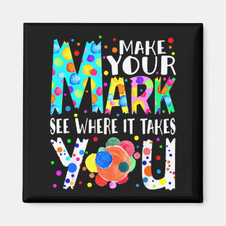 Create Own Colourful Path Polka Dot Celebration Magnet