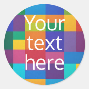 create own image text sticker rainbow
