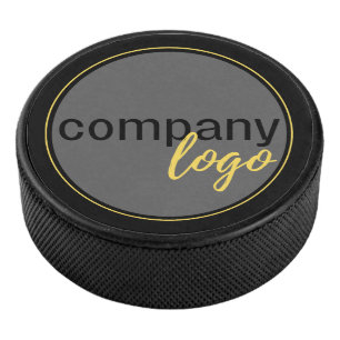 CREATE OWN LOGO BUSINESS MARKETING PROMOTION BLACK HOCKEY PUCK