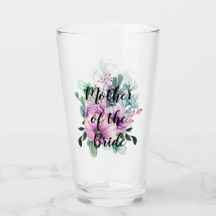 Create Own MOTHER of BRIDE GROOM Gift Named Floral Glass