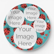 create own paper photo text template ladybug