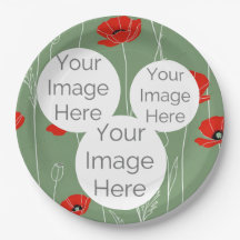 create own paper photo text template poppy