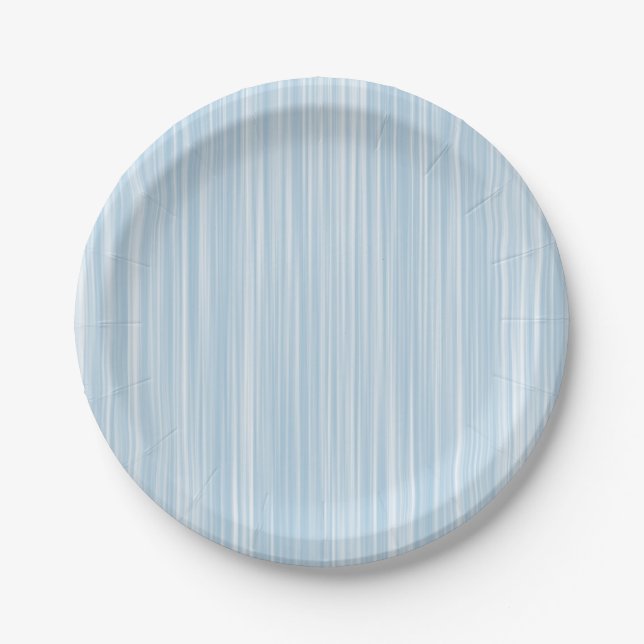 Create Own Personalised Gift |Baby Blue Watercolor Paper Plate (Front)