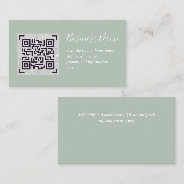 Create own QR Code Business Card - Lots of Colours (Front/Back)