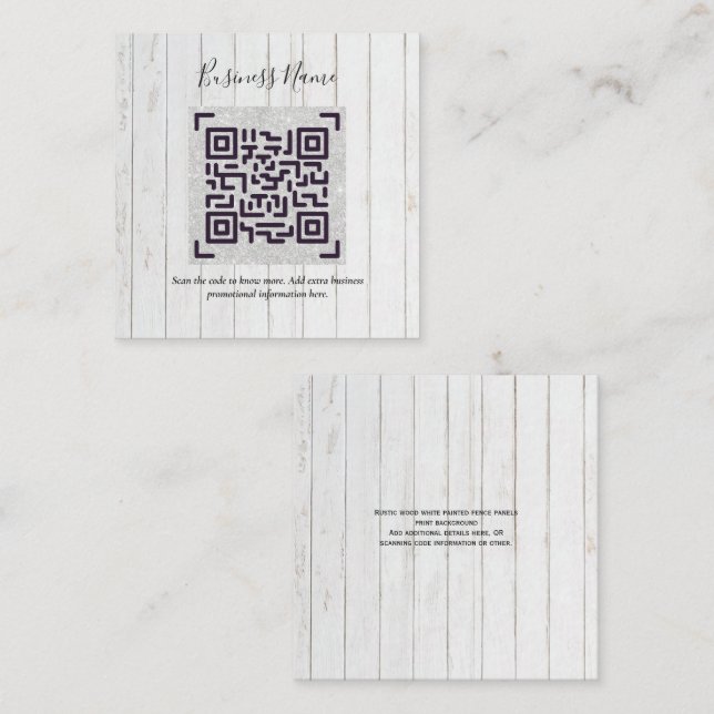 Create own QR Code Business Card - Lots of Colours (Front/Back)