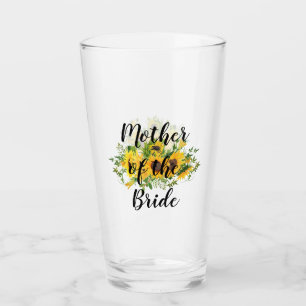 Create Own Sunflower Bridal Party Gifts ADD TEXT Glass