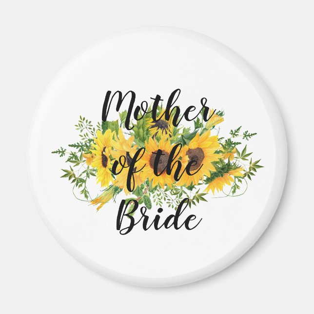 Create Own Sunflower Bridal Party Gifts ADD TEXT Magnet (Front)