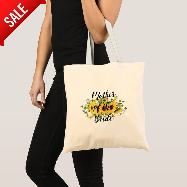 Create Own Sunflower Bridal Party Gifts ADD TEXT Tote Bag (Creator Uploaded)