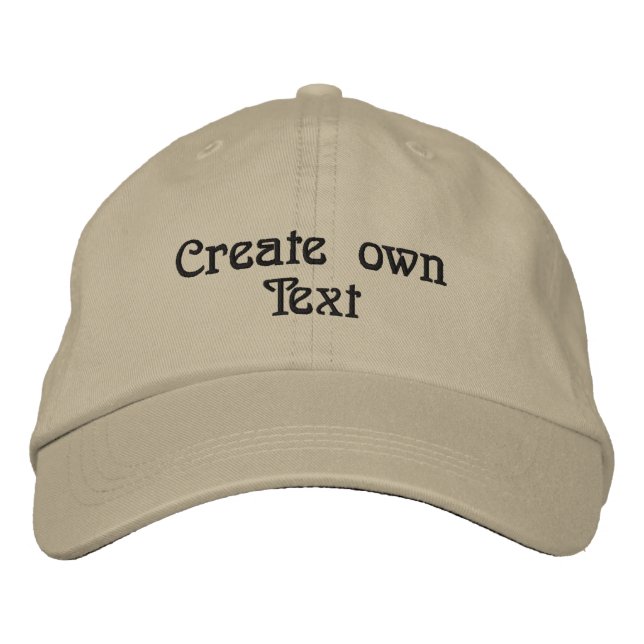 Create own text Printed Cool-Cap Khaki Colour Men  Embroidered Hat (Front)