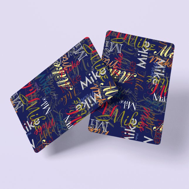 Create Personalised Colour Name  Playing Cards (a colorful pattern)