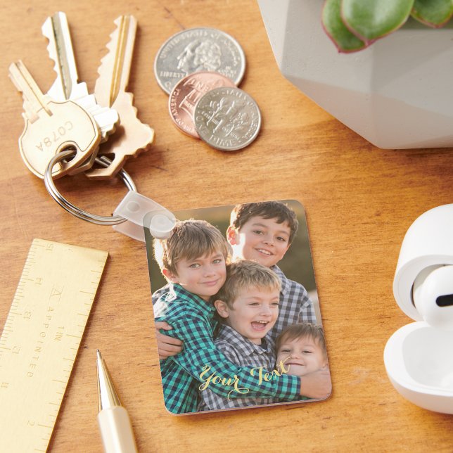 Create Personalised Custom Photo and Text Keychain (Create Personalized Custom Photo and Text Keychain)