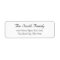 Create Personalised Elegant Return Address Label