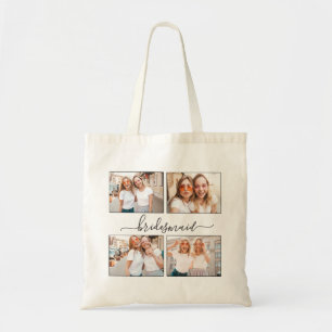 Create Personalised Photo Collage Bridesmaid Tote Bag