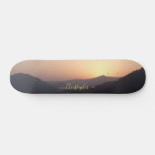 Create Personalised Photo Gold Monogram Name Maple Skateboard (Horz)