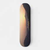 Create Personalised Photo Gold Monogram Name Maple Skateboard (Front)