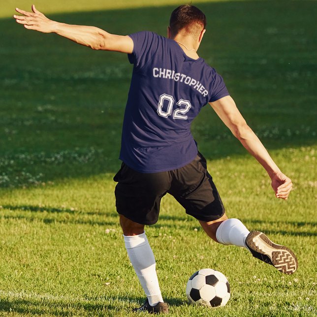 Create Player Name Jersey Number Mens Blue Cotton T-Shirt (Create Player Name Jersey Number Mens Blue Cotton T-Shirt)